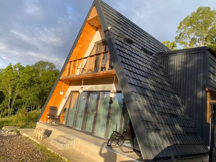 Chalet avec vue sur le lever du soleil